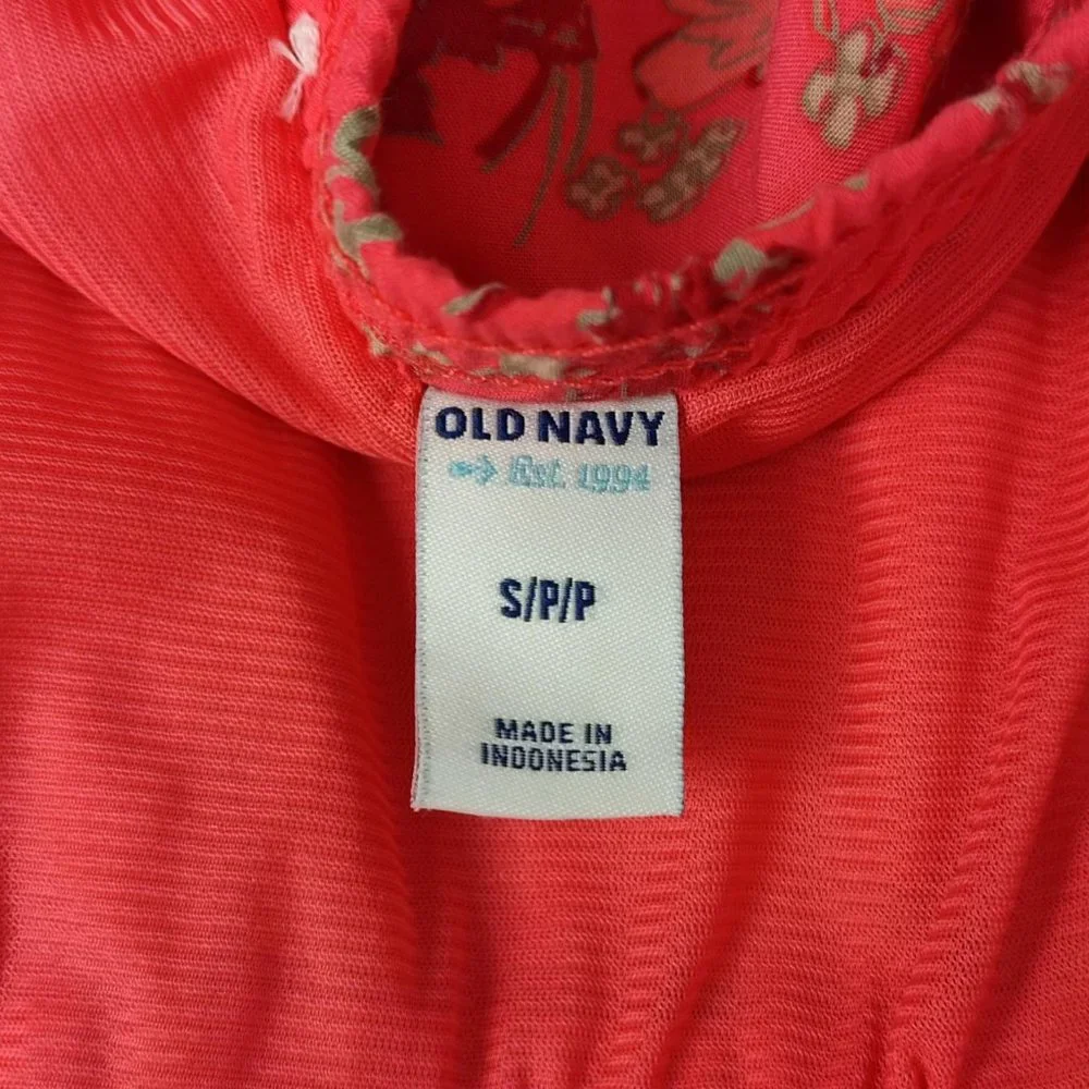 Old Navy Coral Colored Floral Print Mini Skirt Size S - Picture 3 of 6